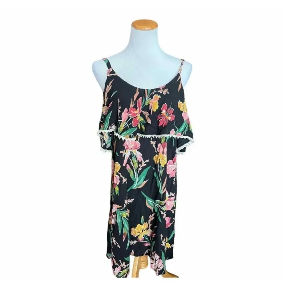 Womens Sun n Moon Boutique Floral Flounce Dress - Sz S